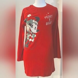 Disney Womens Long Sleeve Christmas Tunic Dress Large (10-12) NWOT